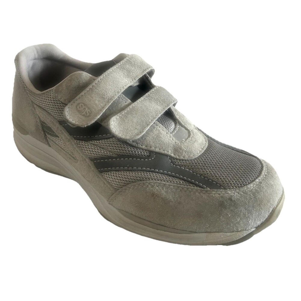SAS JV Mens 10.5M Mesh Suede Gray  Comfort Walking Shoes Sneakers USA